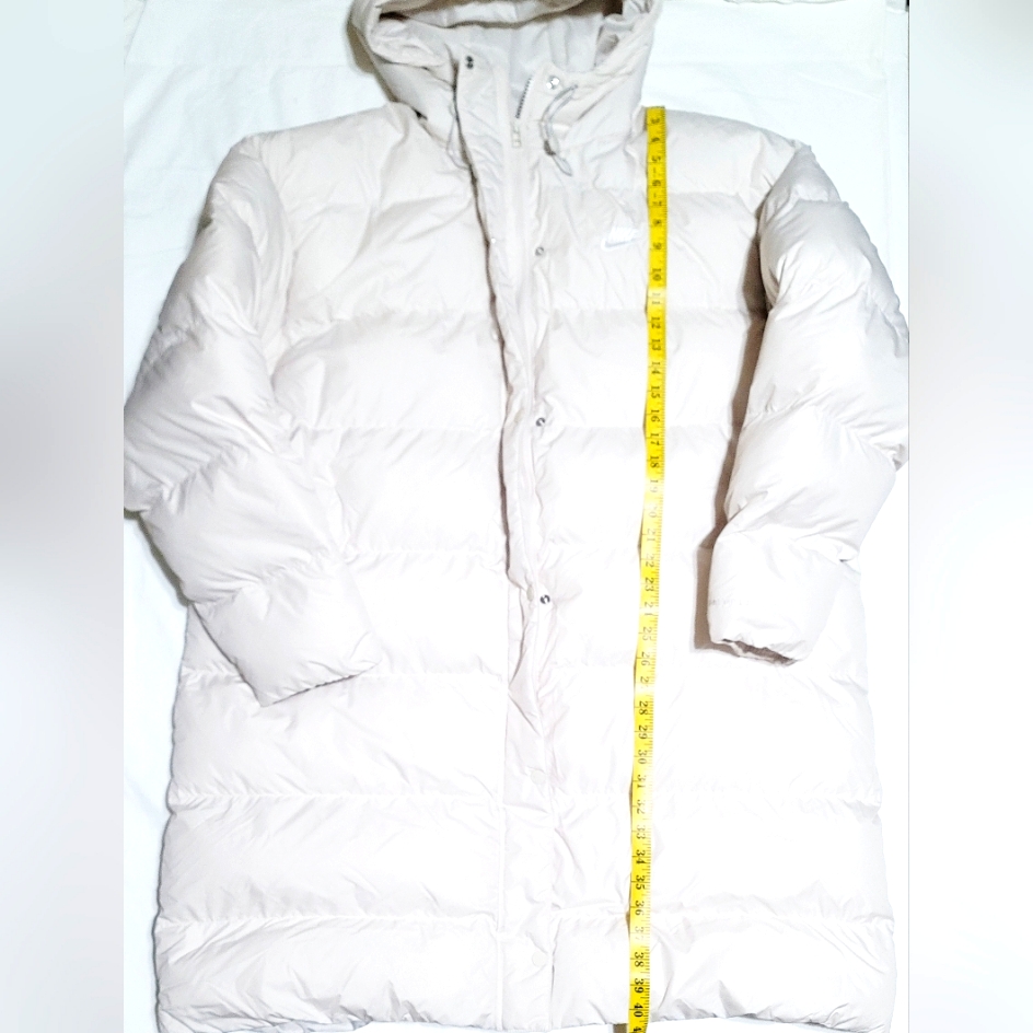Nike Metro Long Ecodown Puffer Down Coat Sz Xl Women Nwt Cream Retail $250